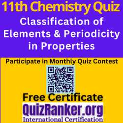 Classification of Elements and Periodicity in Properties MCQ