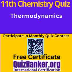 Chemistry Thermodynamics MCQ Quiz