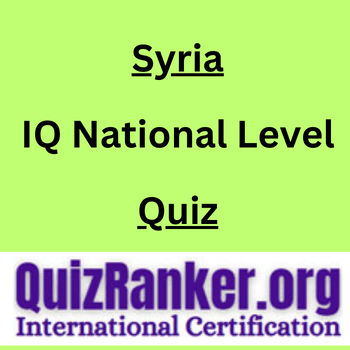 Syria IQ National Level Championship Quiz 2024