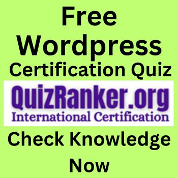 WordPress skill quiz certification