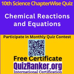 10th Science Chemical Reactions and Equations MCQ