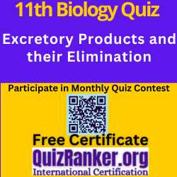 Excretory Products and their Elimination MCQ Test