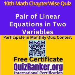 Pair of Linear Equations in Two Variables MCQ Test