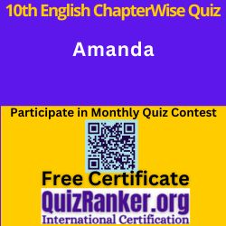 10th English Chapter MCQ Amanda