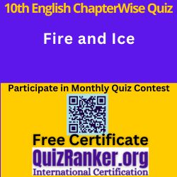 10th English Chapter MCQ Fire and Ice