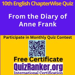 10th English Chapter MCQ From the Diary of Anne Frank