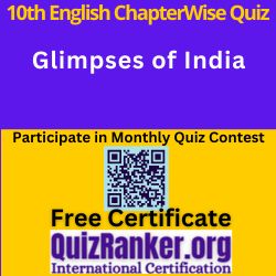 10th English Chapter MCQ Glimpses of India