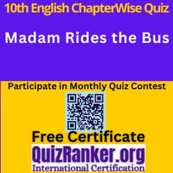 10th English Chapter MCQ Madam Rides the Bus