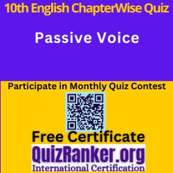 10th English Grammar MCQ Passive Voice