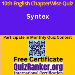 10th English Grammar MCQ Syntex