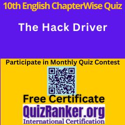 10th English Chapter MCQ The Hack Driver