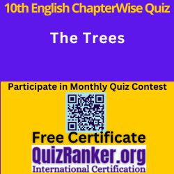 10th English Chapter MCQ The Trees