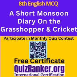 A Short Monsoon Diary On the Grasshopper and Cricket