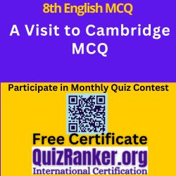 8th English A Visit to Cambridge MCQ