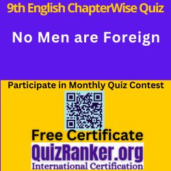 Class 9th English MCQ No Men are Foreign