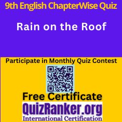 Class 9th English MCQ Rain on the Roof