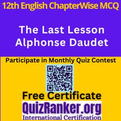 The Last Lesson Alphonse Daudet MCQ