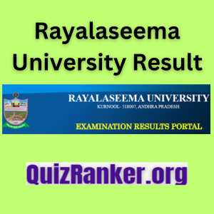 Rayalaseema University Result
