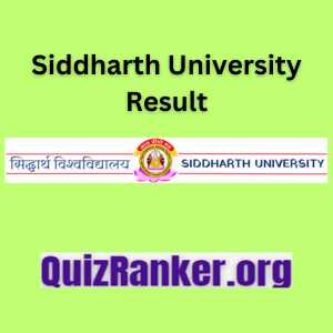 Siddharth University Result